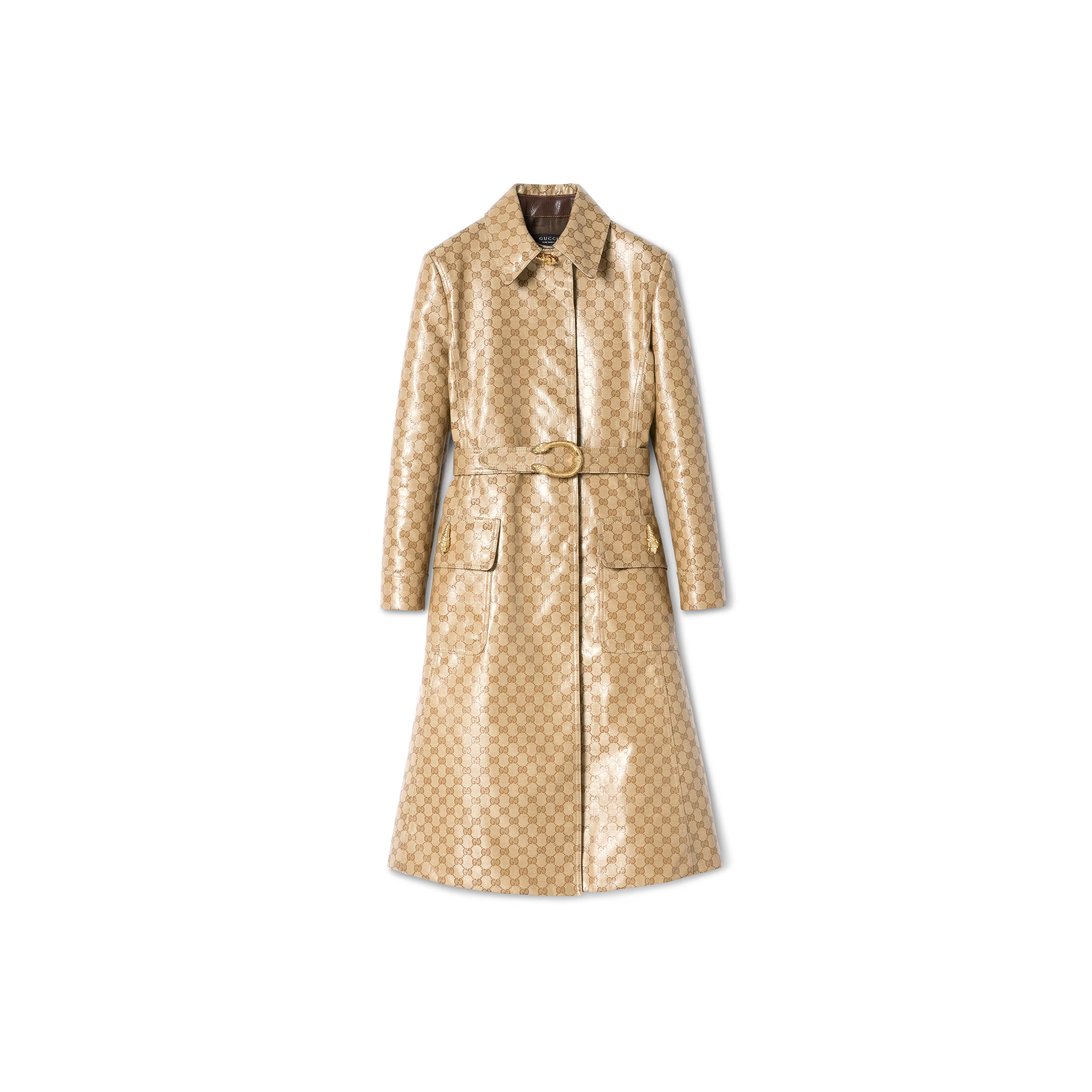GUCCI COATED GG COTTON CANVAS FABRIC COAT 860487